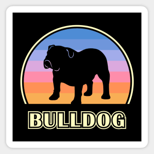 Bulldog Vintage Sunset Dog Sticker